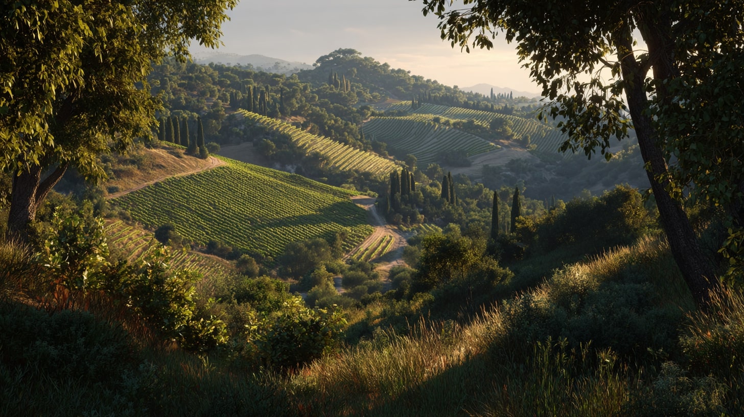 Parcelles de vignes réparties sur les coteaux de Pouilly-Fuissé, illustrant la diversité des domaines.
